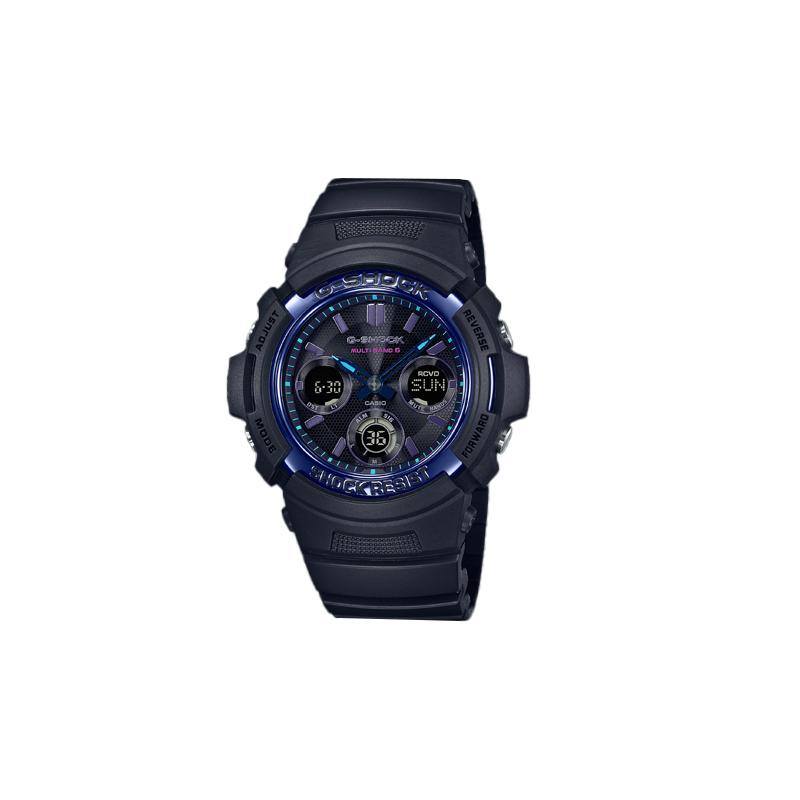 

Casio G-SHOCK Series Fashionable World Time Quartz Movement Resin Strap Japanese and Korean Watch Men s Watch Black Dial AWG-M100SVB-1AJF чёрный
