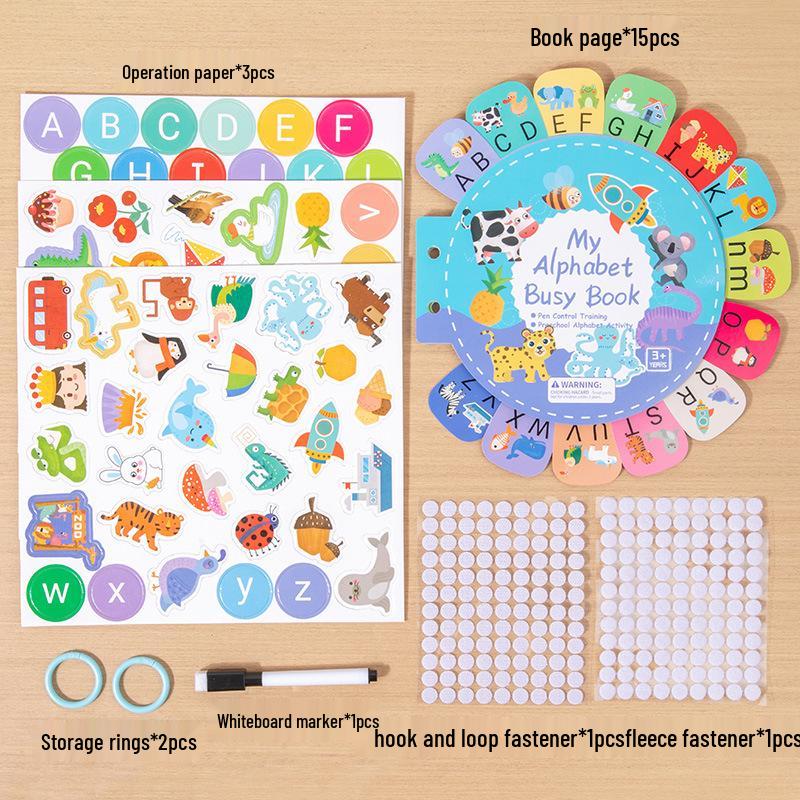 Children's Early Education Quiet Sticker Book: Baby Letters & Thinking Toys
