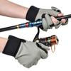 Winter-Angelhandschuhe Magnetisch Innenfutter Fleece Warm Rutschfest Verschleißfest 3-Finger-Schnitt Angeln