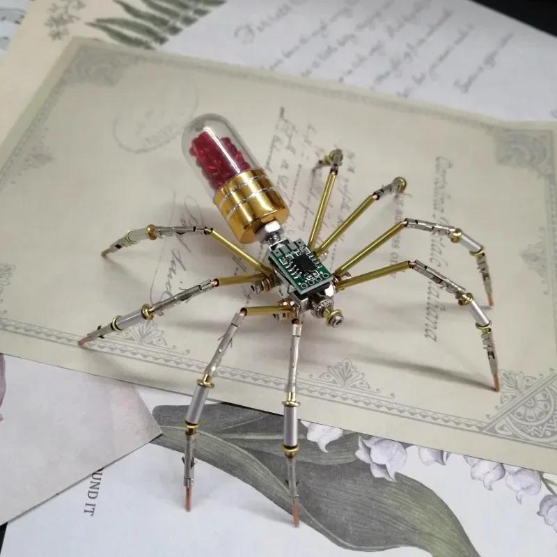 Kit de Modelo de Aranha Mecânica DIY Metal Puzzles 3D Insetos Cyberpunk Montagem Criativa Artesanal Puzzles de Metal