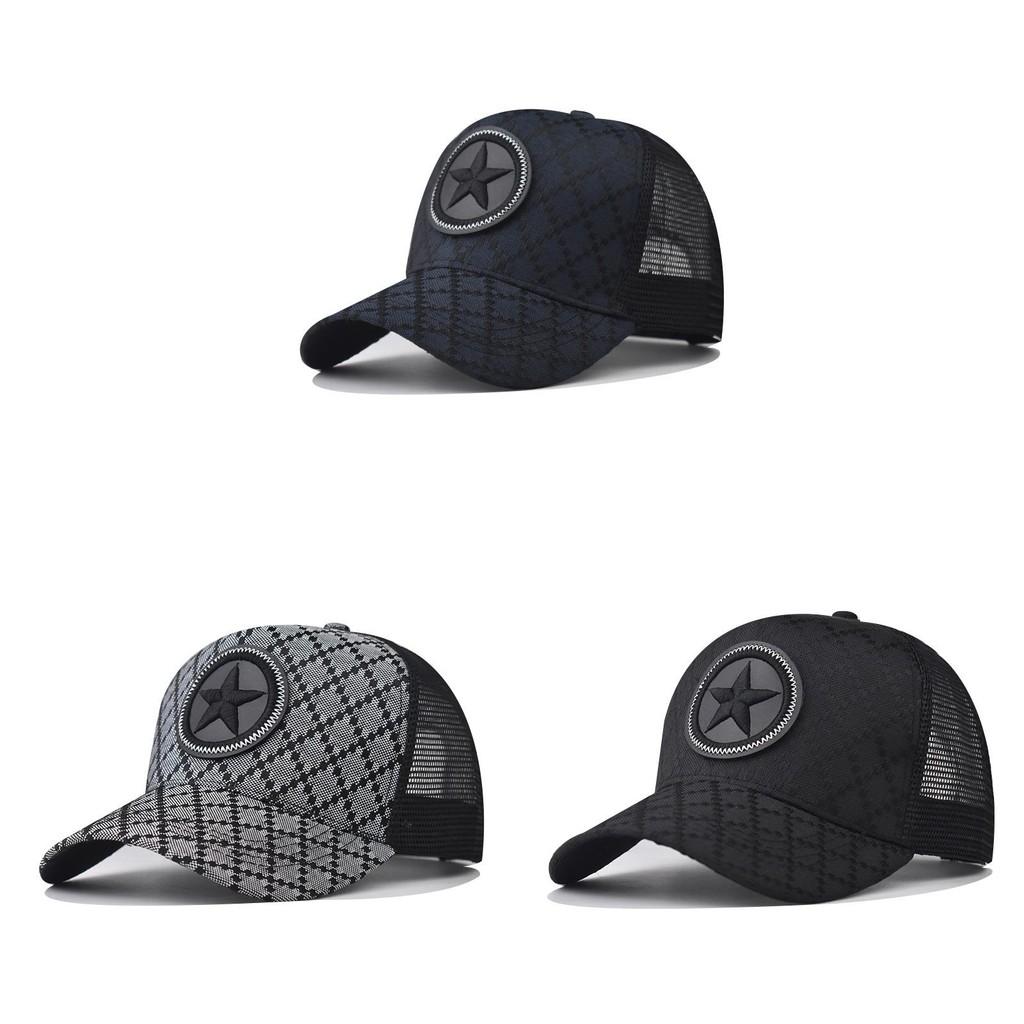 Pattern Cotton Star Baseball Hats With Curved Visor Windproof For Cap Daily