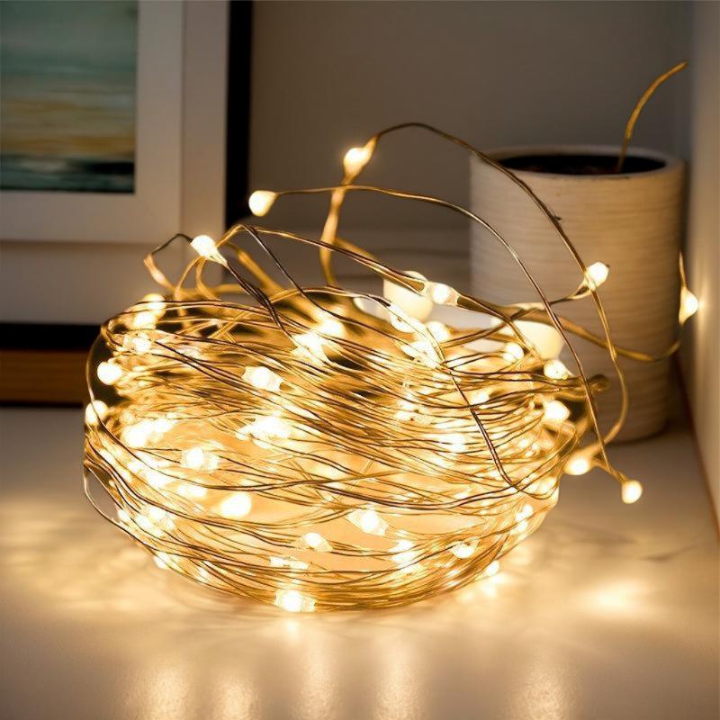 5M Copper Wire LED String Lights Holiday Fairy Lights Garland Christmas Tree Decor Wedding Party DIY