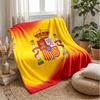 Spain Football Printed Flannel Blanket Skin Friendly Warm Decorative Throw for Indoor Couch Bed Daily Use