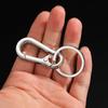 Men Stainless Steel Horseshoe Buckle Climbing Keychain Anti-Lost Buckle Hanging  Key Ring Car Decoration Gift