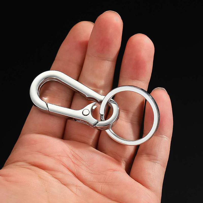 Men Stainless Steel Horseshoe Buckle Climbing Keychain Anti-Lost Buckle Hanging  Key Ring Car Decoration Gift