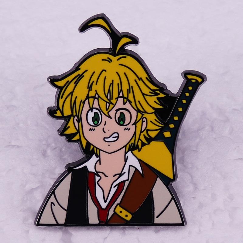 Seven Deadly Sins: Meliodas Knight Captain Brooch - Anime Badge чёрный