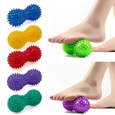 Peanut Massage Spiky Ball Training Grip Muscle Pain Stress Foot Massager Relaxation Roller Myofascial Balls for Plantar Fasc