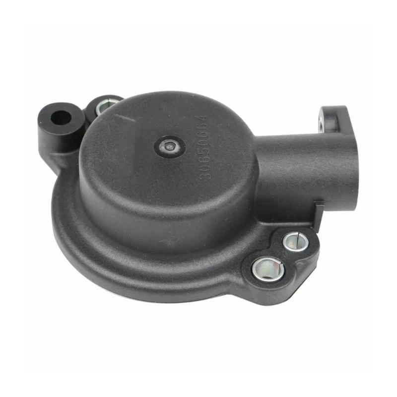 Housing-Only Camshaft Position Sensor Cover, Part Number 30650664, with ABS Construction and Multiple Metal-Insert Mounting Locations 9186812 for C70