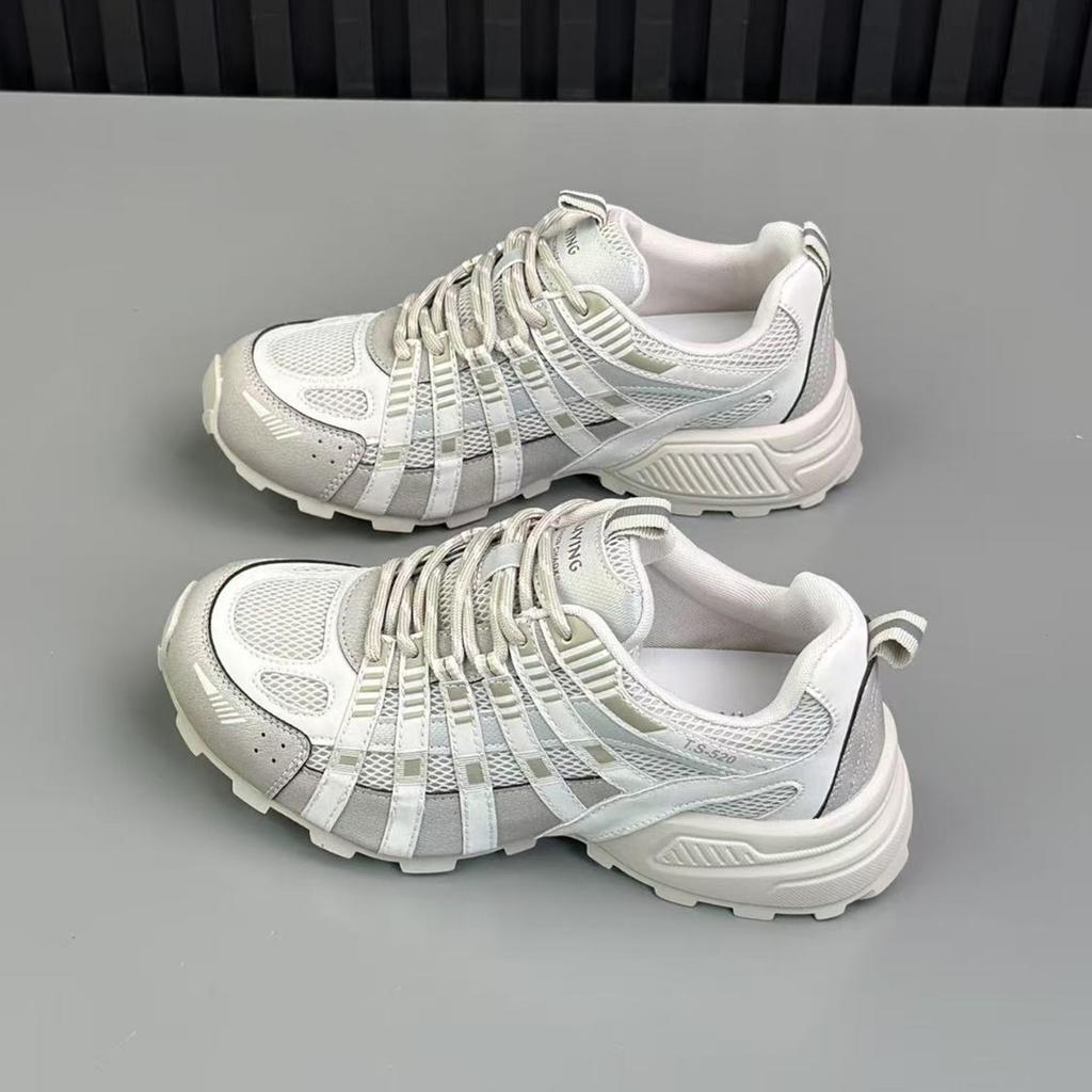 Lan Cabinet Retro-Farbabstimmung Dad-Schuhe Damen 2025 Herbst neu dicksohlige erhöhte und alte vielseitige Sport- und Freizeit-Damenschuhe