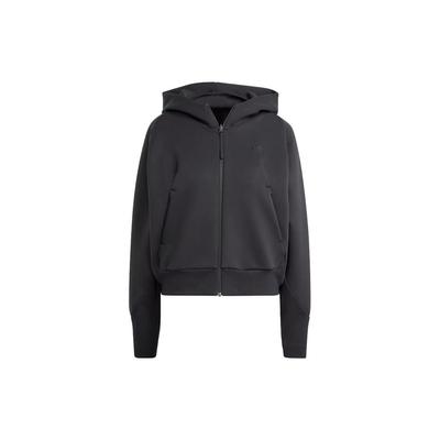 Z.N.E. Full-Zip Hoodie With Plain Logo Women Hoodie Black IN5128
