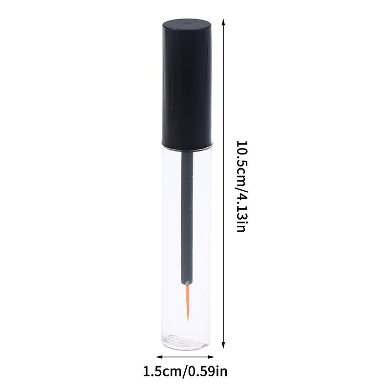 1/5pcs 10ml Transparent Empty Eyeliner Tube – Refillable Container for Eyelash and Makeup Applications