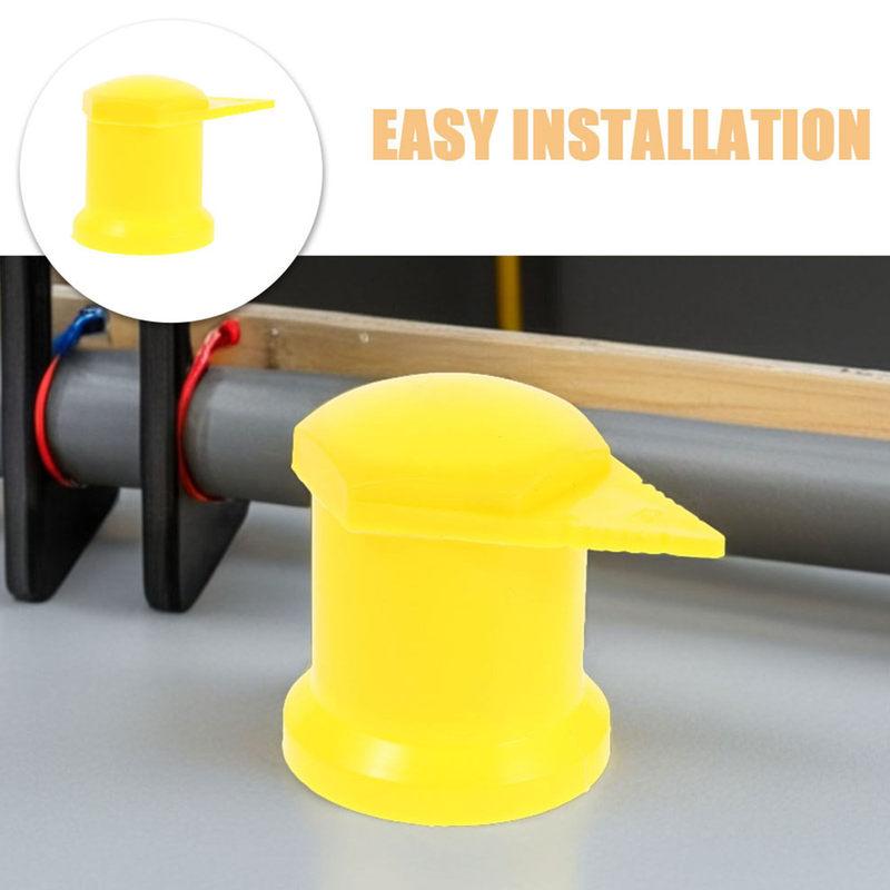 50Pcs Wheel Nut Covers Plastic Lug Nut Torque Indicator Bright Yellow for Semi Truck Commercial Vehicle Easy Install