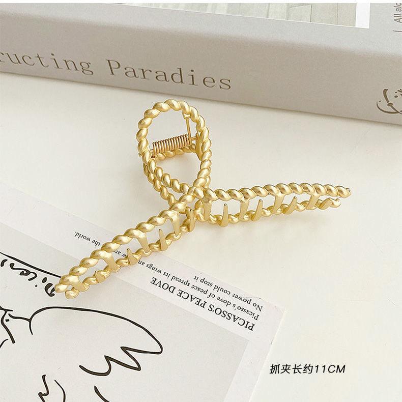 Alloy Womens Back-of-Head Grabber Large High-End Hair Claw Clip Summer 2026 Shark Clip Headpiece Japan and Korean Style