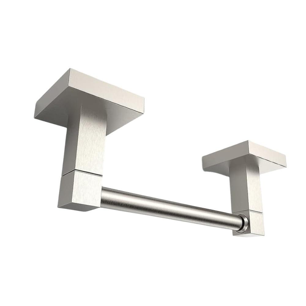 

Двухколонный вращающийся квадратный держатель бумажных полотенец, держатель туалетной бумаги для ванной комнаты из нержавеющей стали 304, нержавеющая сталь и цинковый сплав, держатель туалетной бумаги серебряный