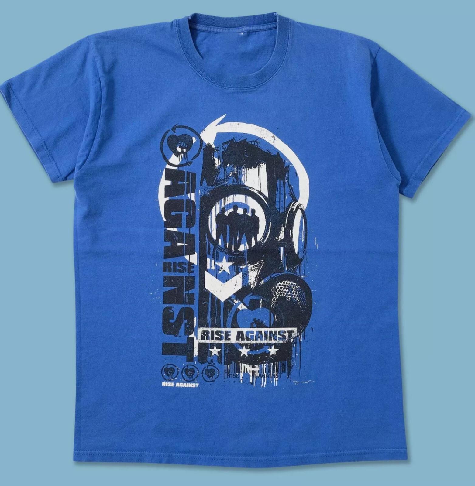 26 NEW Rise Against Band Music Short Sleeve Blue All Size T-Shirt Unisex T-Shirt XL