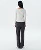 MUSINSA STANDARD WOMAN Women'S Straight Hidden Banding Slacks [Gray]
