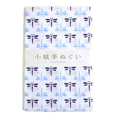Miyamoto Komon Tenugui Hand Blau Libelle 33cm x Bastel- und Handarbeitsbedarf (Japanisches Handtuch) - Design, 90cm, Blau, MYM33042,