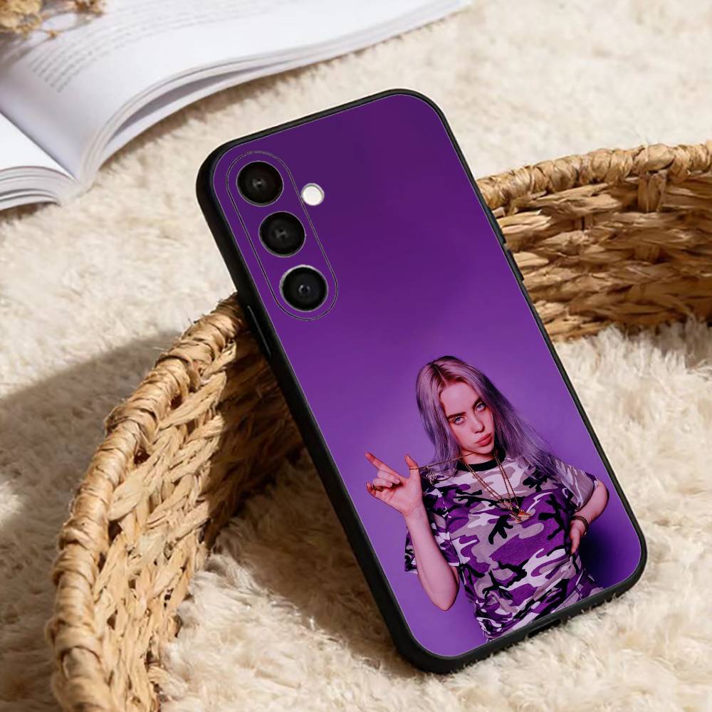 Famous S-Singer B-Billie Eilish Phone Case For Samsung Galaxy A91,80,73,72 ,71,53,52,32 ,31,22,21s,20,Soft Black Case