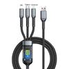 3-In-1 100W Fast Charging Usb To Type-C Micro Fast Charger Cable For Iphone 15 Samsung Xiaomi Huawei