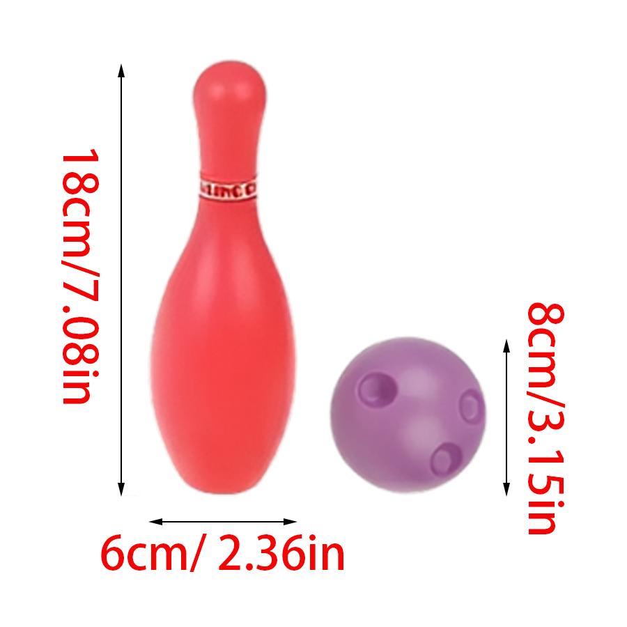 1set/12pcs Mini Bowling Set Physical Exercise Hand-Eye Coordination Training Backyard Indoor Outdoor Party Leisure Sports XJM