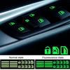2 Pcs Luminous Car Stickers Door Window Switch Sticker Night Safety Accessories