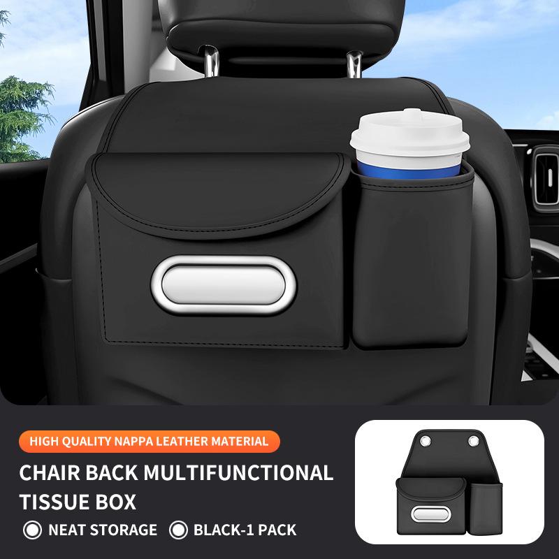 Car Seat Back Organizer with Tissue Box Holder