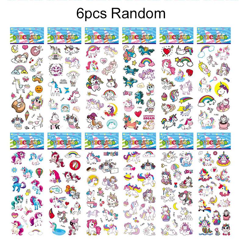 

6/12/24pcs 3d Stationery Stickers Cartoon Cute Unicorn Design Scrapbook Stickers Office Cultural and Educational Supplies TMZ