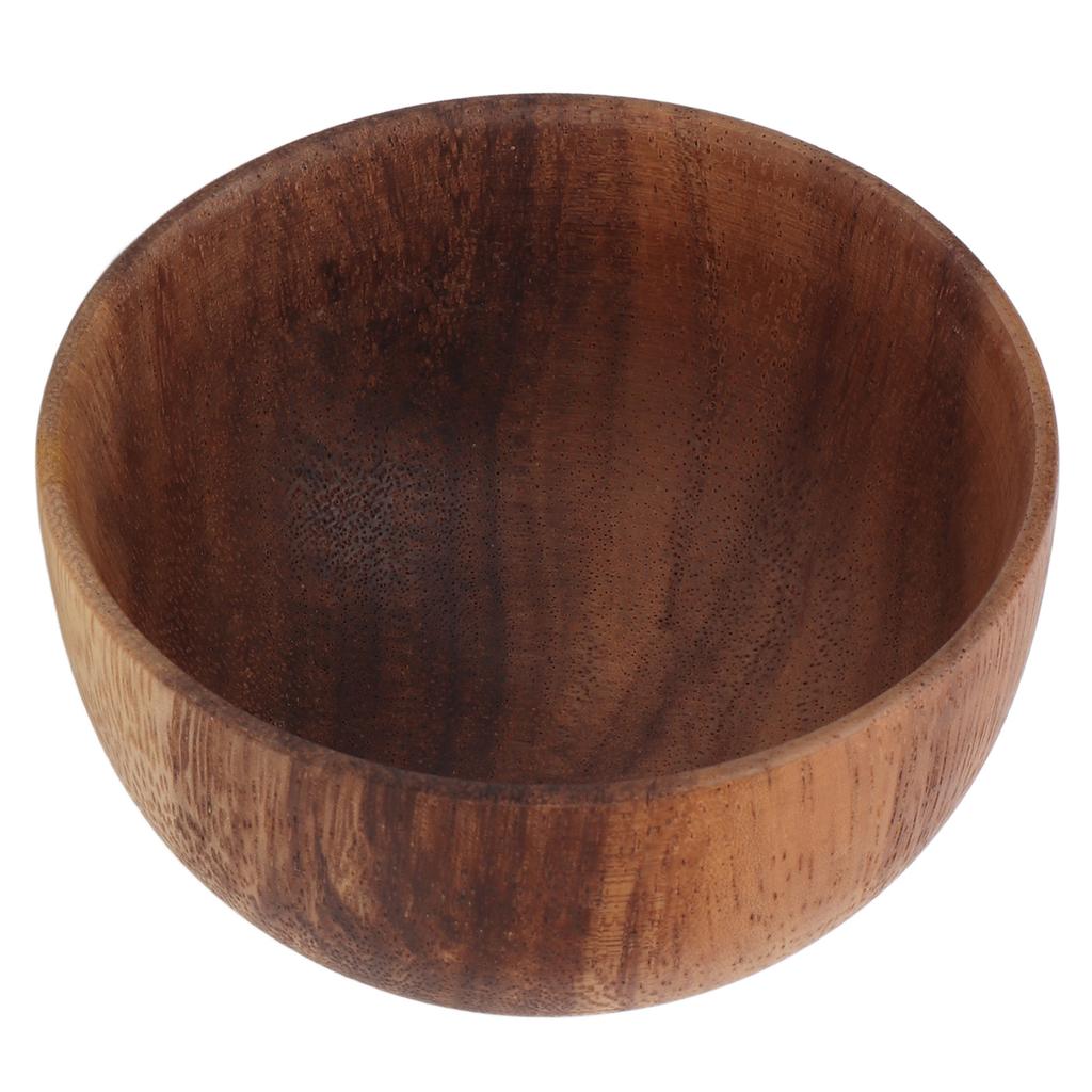 Trä Rakskål Bärbar Löddrande Stor Kapacitet Trä Raktvålbehållare för Män Barberare