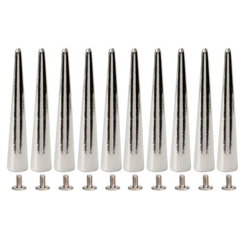 10Pcs Decorative Rivets Set Punk Style Nail Buckles Screw Mount Stud Rivets DIY Crafts PU Belt Shoes Clothing Spikes