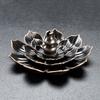 1Pcalloy Incense Burner Stick Holder Buddhism Lotus Line Incense Plate Sandalwood Coil Base Temples Yoga Studios Home Decoration