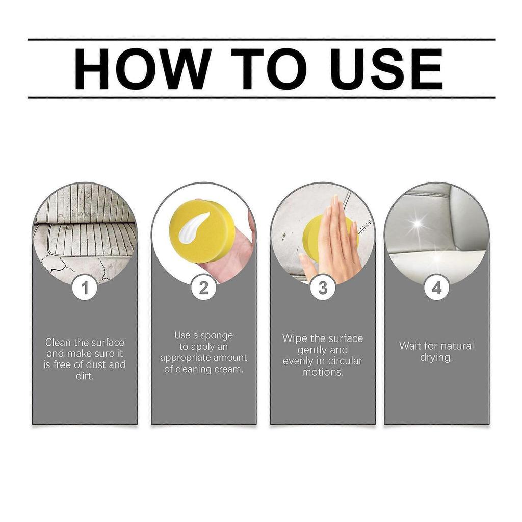 Automotive Leather Care Cream, Automotive Interior Leather Maintenance Decontamination Cleaning Care Cream Less
