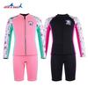 Kids 2.5mm Neoprene Wetsuit Set Long Sleeve Separate Snorkeling Swimming Surfing Diving Training Warmth