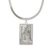 LIKGREAT Astrology Amulet Stainless Steel Snake Chain Wands Tarot Necklace Vintage Wands Minor Arcana Tarot Cards Jewelry