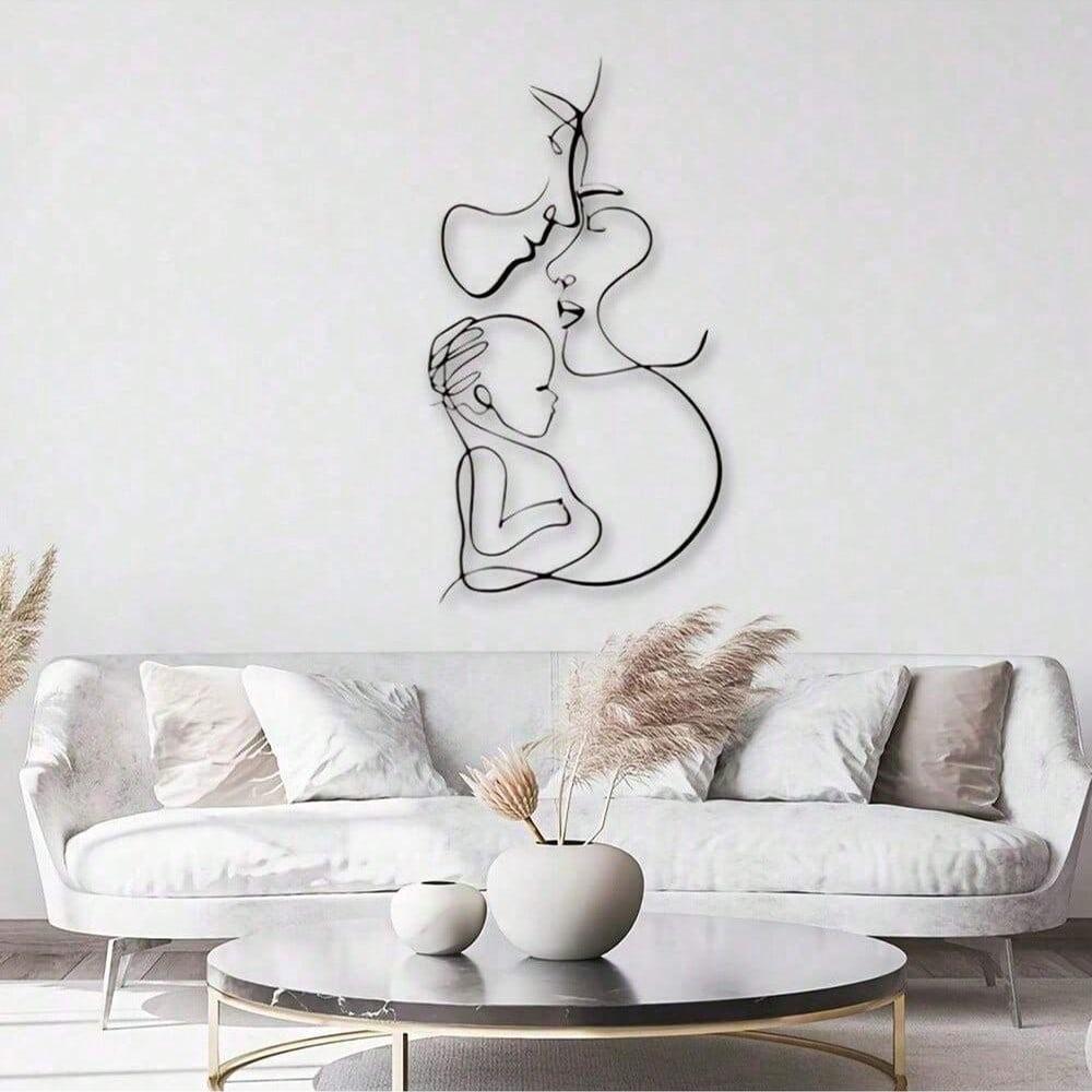Vintage Metal Wall Art Modern Home Decor Living Room Indoor Sculpture