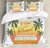 Surf Bedding Set For Bedroom Bed Home Hippie Classic Old Bus with Surfboard Freedom Holida Duvet Cover Quilt Cover Pillowcase741