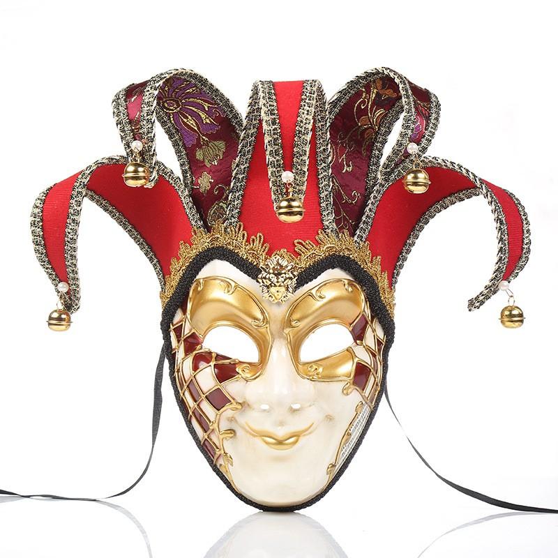 Venetian Masquerade Mask Full Face Men Halloween Vintage Party Costume