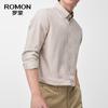 Romon Cotton Oxford Casual Long-Sleeve Shirt for Men