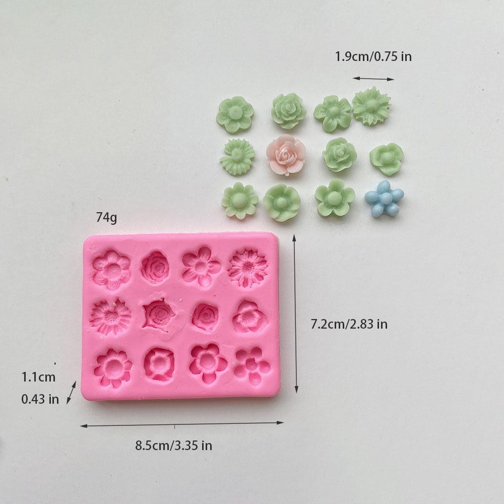 Heat Resistant Pink Flower Fondant Molds Silicone DIY Chocolate Decoration Moulds Flower Shape baking mold Resin