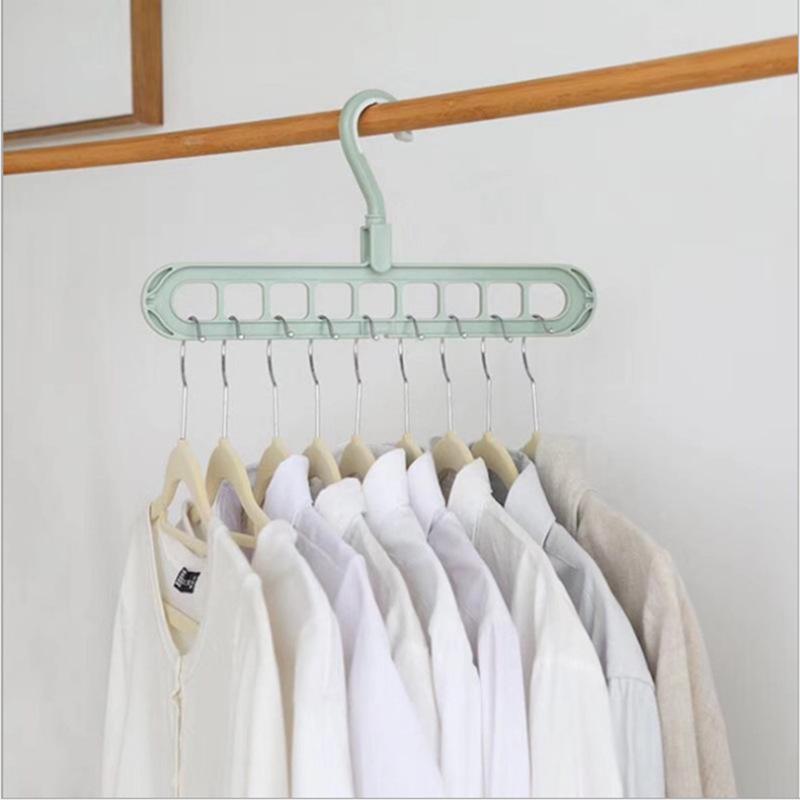 Multifunctional Non-Slip Rotatable Hanger with Nine Holes