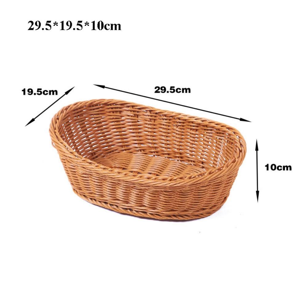 Hardness Rattan Wicker Woven Serving Baskets Handwoven 8 Styles Bread Fruit Vegetables Basket Household