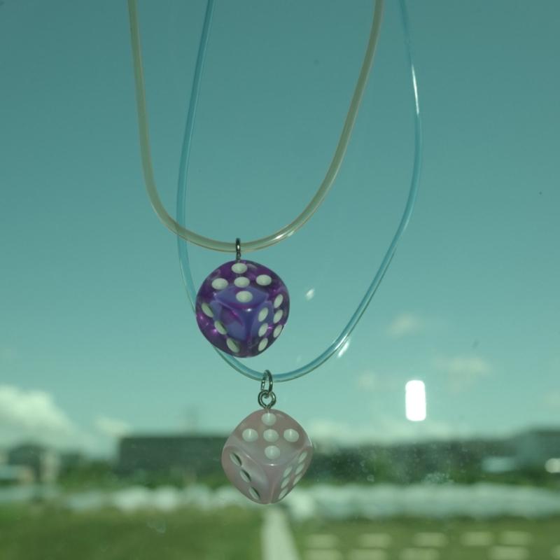 Resin Square Dices Pendant Necklace Party Jewelry Fashion Statement Choker Fashion Simple Adjustable Collar Necklace