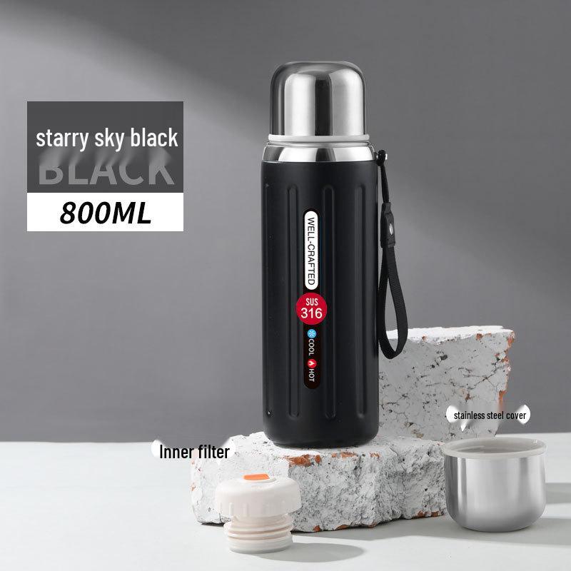 316 Stainless Steel Insulated Car-Mounted Water Cup for Men & Women - Large Capacity, Portable for Tea & Outdoor Sports