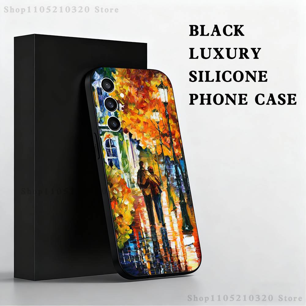 

L-Leonid A-Afremov Oil Painting Phone Case For Samsung S25,S24,S21,S22,S23,S30,Ultra,S20,Plus,Fe,Lite,Note,10,9,5G Black Cover SamsungA52