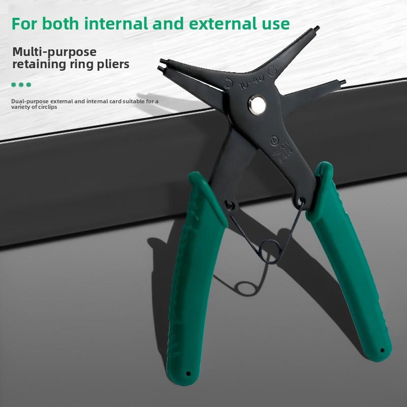 Dual-purpose Internal and External Expansion Multifunctional Circlip Pliers