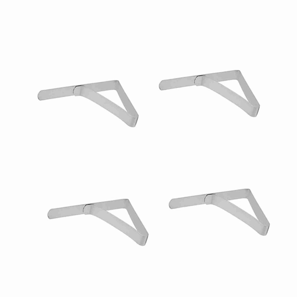 4 Stück große Tischdecken-Clips aus Edelstahl, rutschfeste Tischdeckenhalter, Klemmen, 10,5 x 7 cm