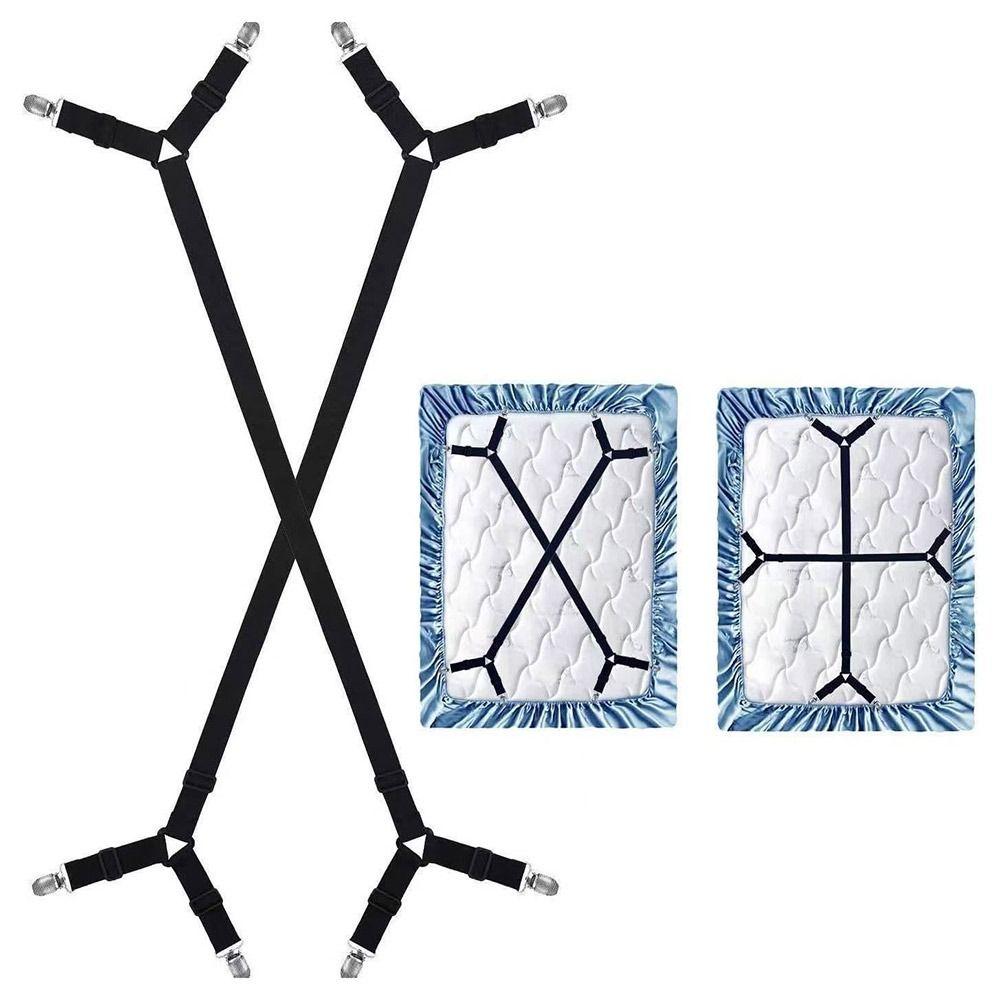 Non-Slip Bed Sheet Holder Adjustable Fixing Strap Grippers Durable Clothes Pegs Blankets