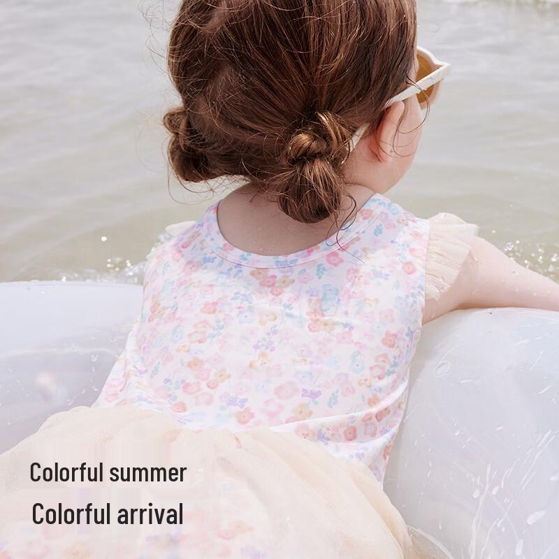 YEEHOO Girls' UPF 50+ Short-Sleeve One-Piece Swimsuit
