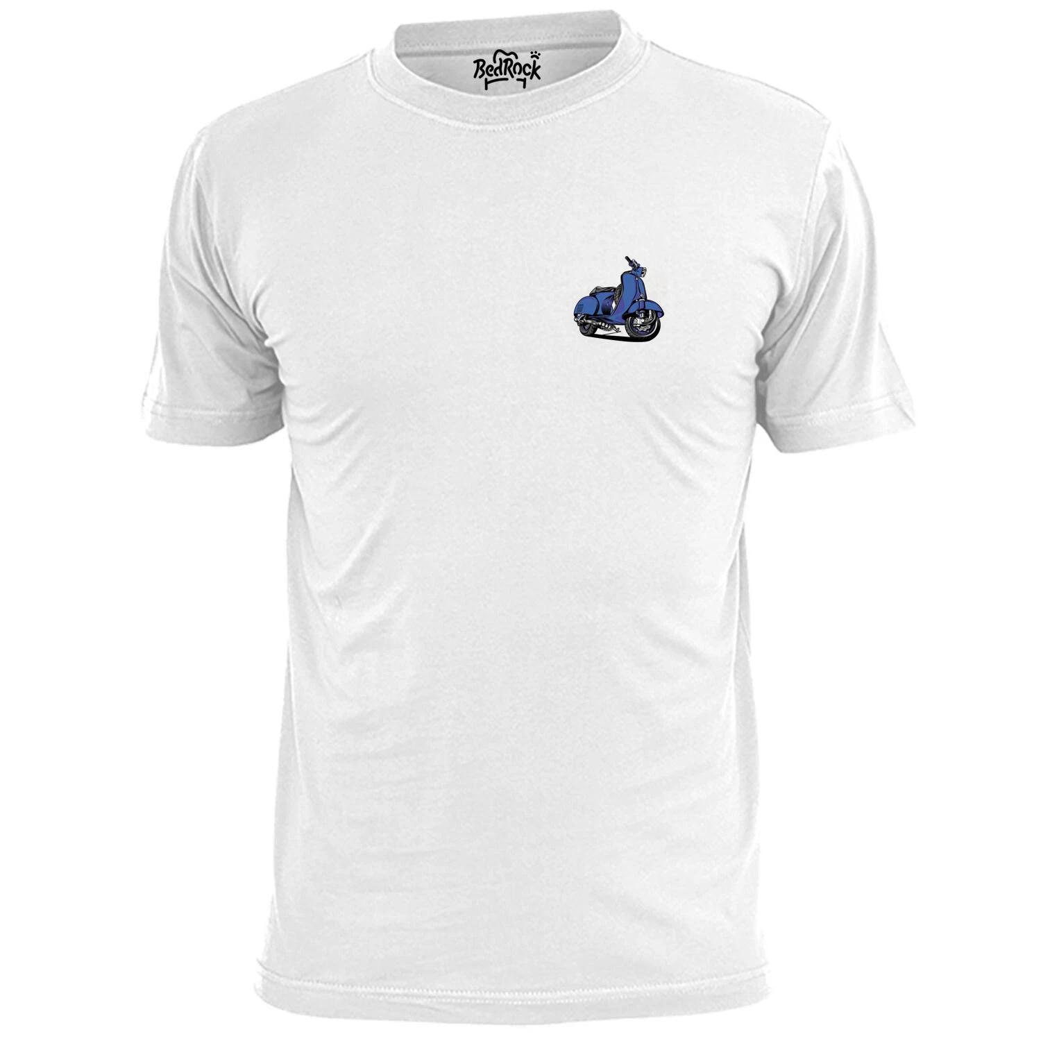 Mens Blue Scooter Pocket T shirt Lambretta Vespa Weller Jam Mod XL
