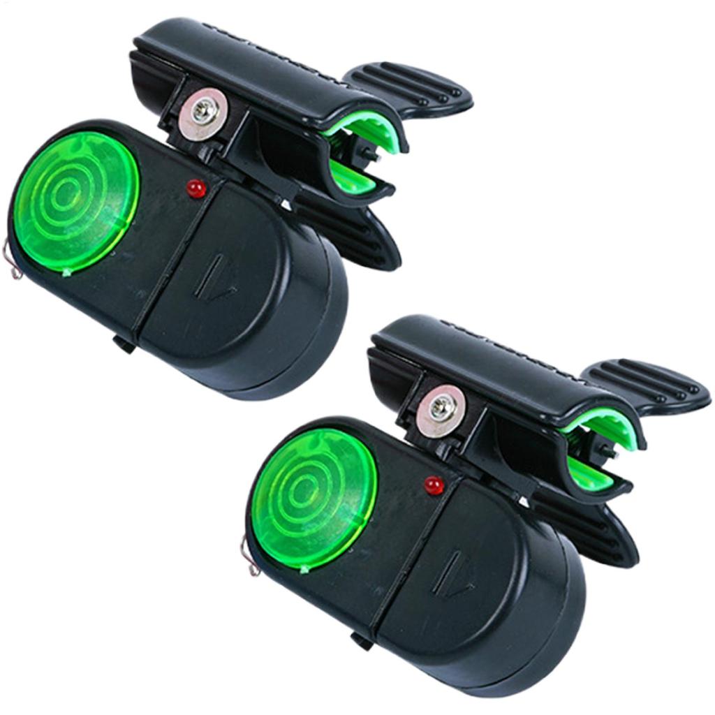 2 Pieces Sensitive Fishing Pole Light Fishing Bite Alarm with LED Light Fish Tackle Equipment for Freshwater Outdoor Sports