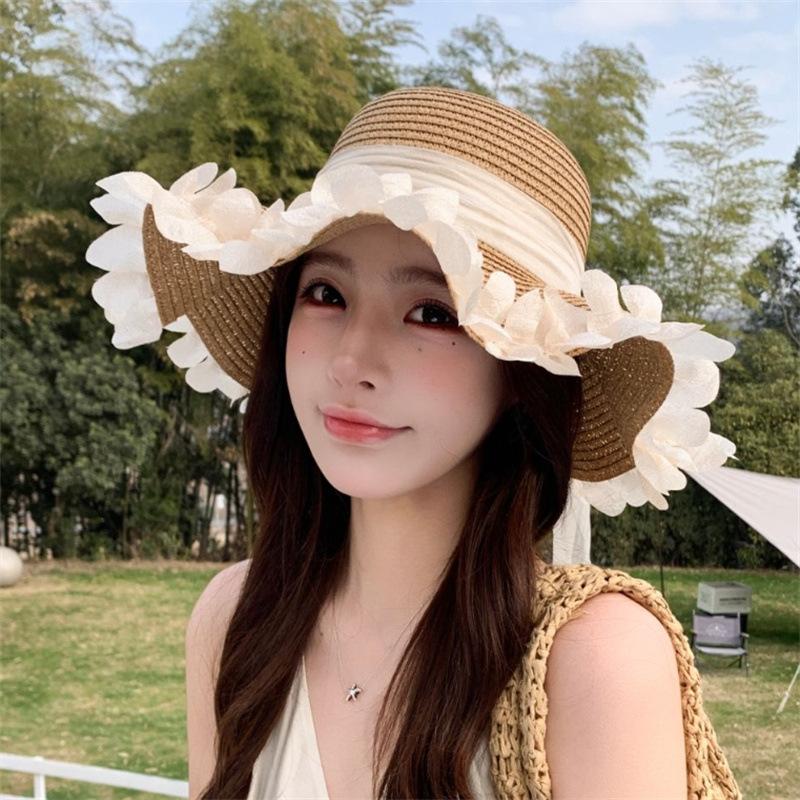 Shade straw hat women's summer seaside big brim outdoor summer outdoor beach vacation fashion versatile sunscreen hat